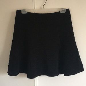 Black knit skater skirt
